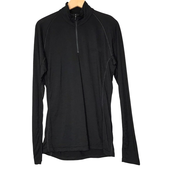 Icebreaker Other - Icebreaker Merino Wool Bodyfit 150 Base Layer 1/4 Zip Black Trim Fit Men's Large